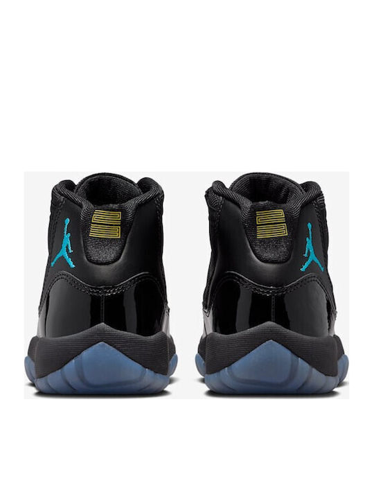 Air  11 Retro Adidași Copii Inalți Negri