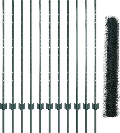 vidaXL Plasă de Sârmă Set Verde 1.2x25m