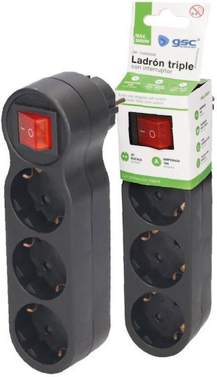 GSC Power Strip 3 Sockets with Switch
