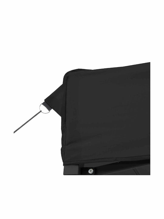 vidaXL Zusammenklappbares Garten Gazebo Schwarz 2x2m
