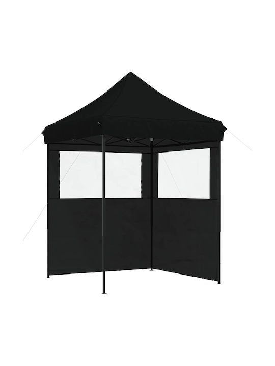vidaXL Zusammenklappbares Garten Gazebo Schwarz 2x2m