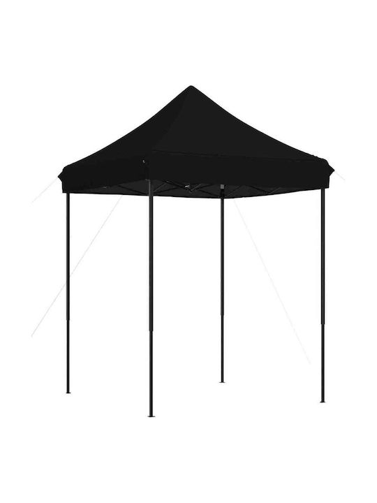 vidaXL Zusammenklappbares Garten Gazebo Schwarz 2x2m