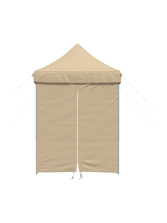 vidaXL Zusammenklappbares Gazebo Garten Beige 2x2m