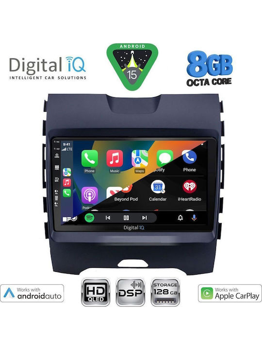 Digital IQ Car Audio System for Ford Edge 2015-2023 (Bluetooth/USB/WiFi/GPS/Apple CarPlay/Android Auto) with 9" Touch Screen