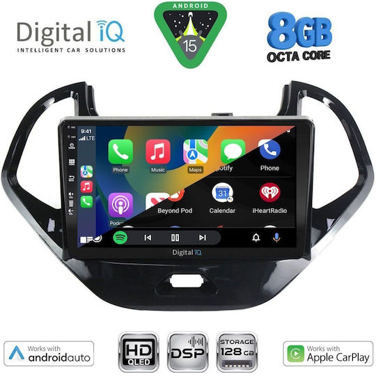 Digital IQ Car Audio System for Ford Ka 2017-2023 (Bluetooth/USB/WiFi/GPS/Apple CarPlay/Android Auto) with 9" Touch Screen
