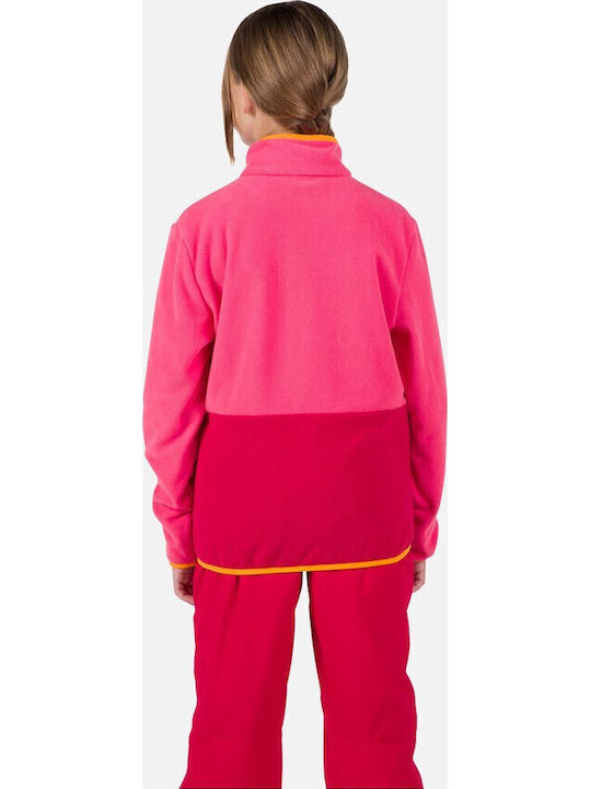 Kinder-Strickjacke Vlies Rosa