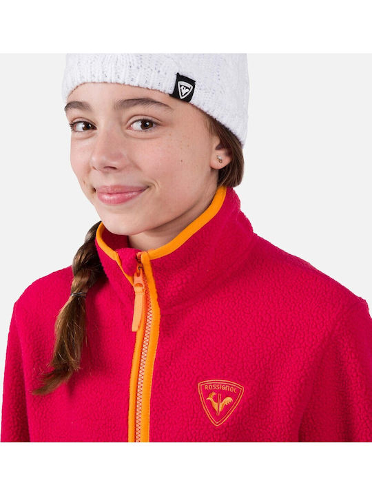Kinder-Strickjacke Vlies Rosa