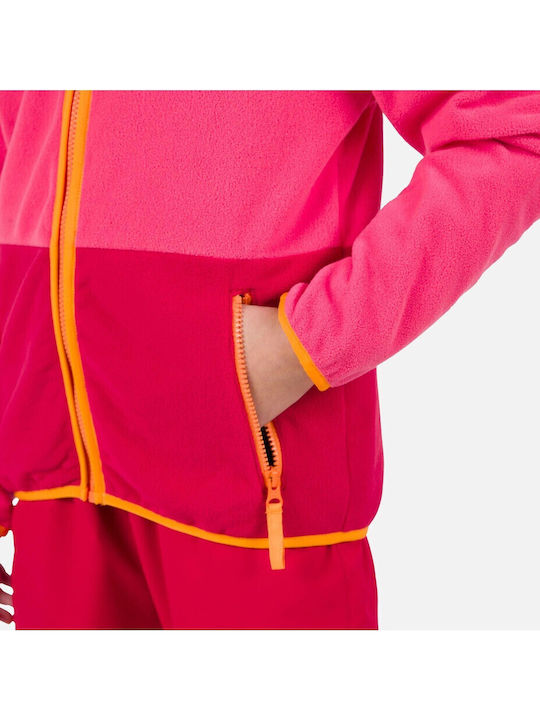 Kinder-Strickjacke Vlies Rosa
