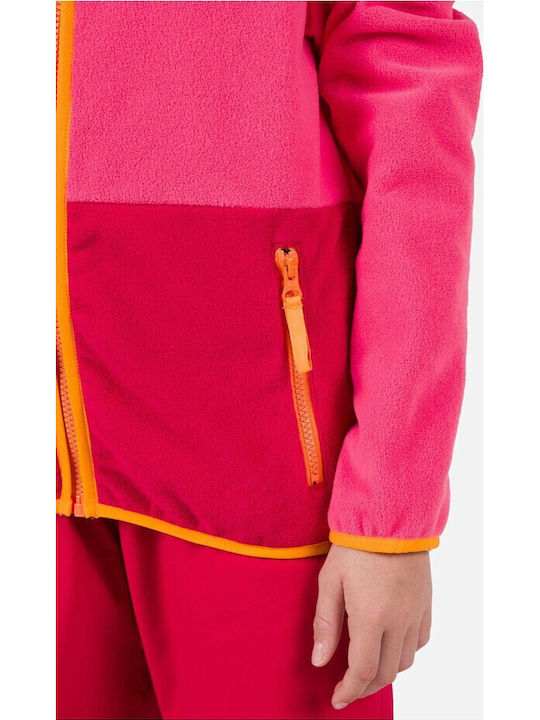 Kinder-Strickjacke Vlies Rosa