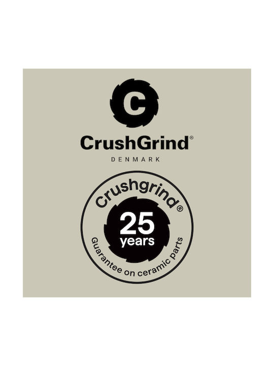 CrushGrind Billund Χειροκίνητος Μύλος Αλατιού Ξύλινος σε Γκρι Χρώμα
