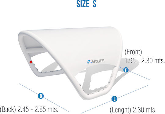 Φουσκωτη Τεντα Πλωρης Small 245/285x230cm Decktent 10.dt.dts