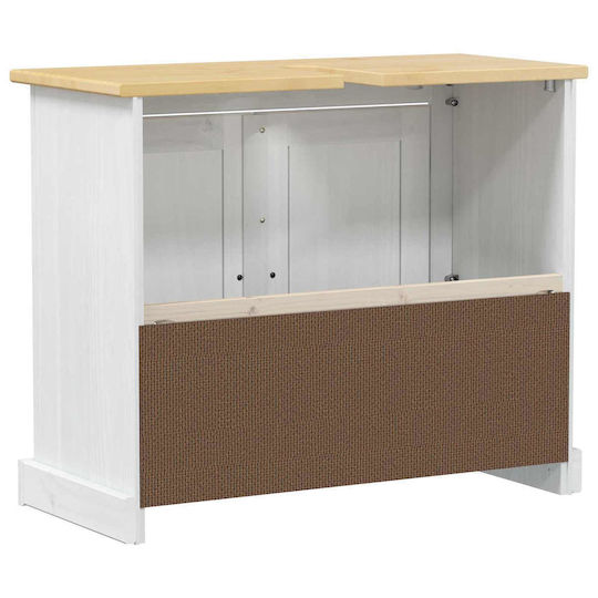 vidaXL Πάγκος με Νιπτήρα Μ73xΒ33xΥ60cm Λευκό