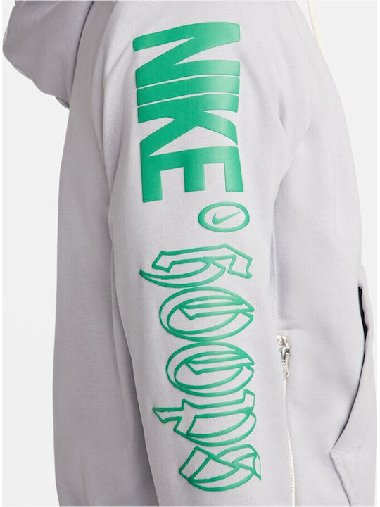 Standard Issue Dri-FIT Sweatshirt with Hood Wolf Grey Stadium Green