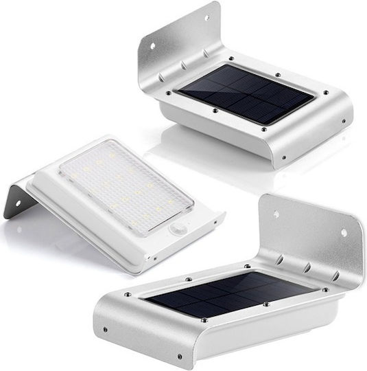 Set 4 Wandmontierte Solarleuchten 2,5W mit Bewegungssensor und Fotowiderstand IP65 13x9cm