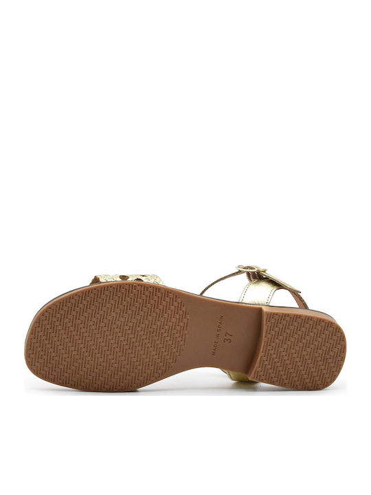 Women's Flat Sandals Gold
