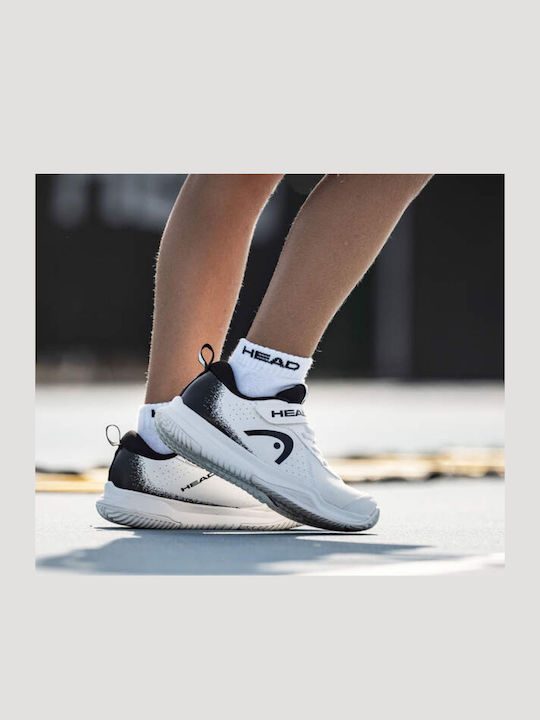 Sprint Kids Sports Tennis Shoes with Hoop & Loop Closure White