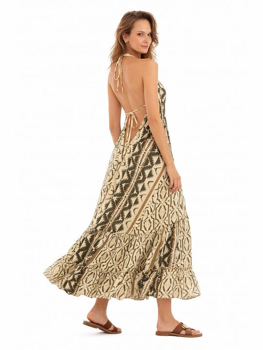 Summer Midi Dress Earth Tones