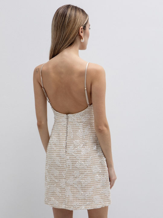 Summer Mini Evening Dress Tweed