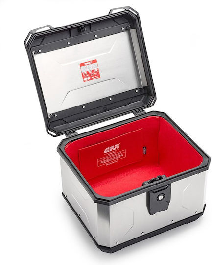 Givi Monolock Μπαγκαζιέρα Μοτοσυκλέτας Αλουμινίου 44lt Μαύρη