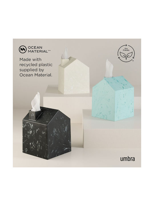 Umbra Suport pentru Șervețele Plastic Albastru 13x13x17cm 023340-1193