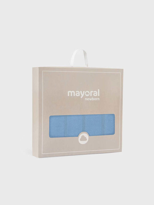 Mayoral Knitted Nursery Swaddling Blanket Blue