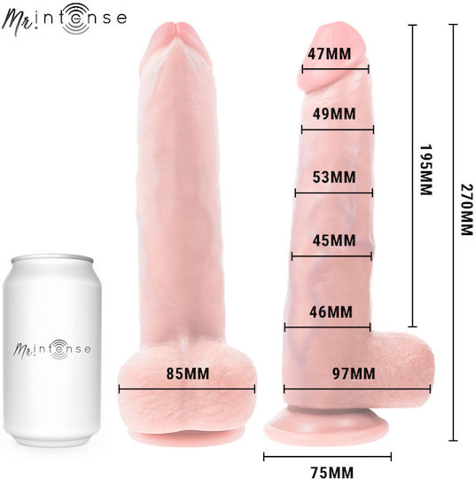 Intense Ρεαλιστικό Dildo με Όρχεις και Βεντούζα Flesh