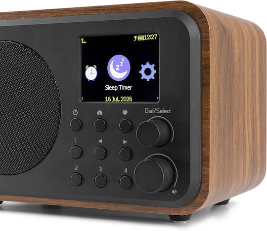 Audizio Vicenza Επιτραπέζιο Ραδιόφωνο Επαναφορτιζόμενο DAB+ με Bluetooth και USB Wood