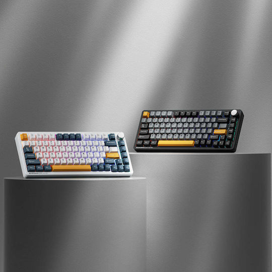 Machenike K600-B82W Wireless Gaming Mechanical Keyboard 75% with GR Silver Switches and RGB Lighting English US