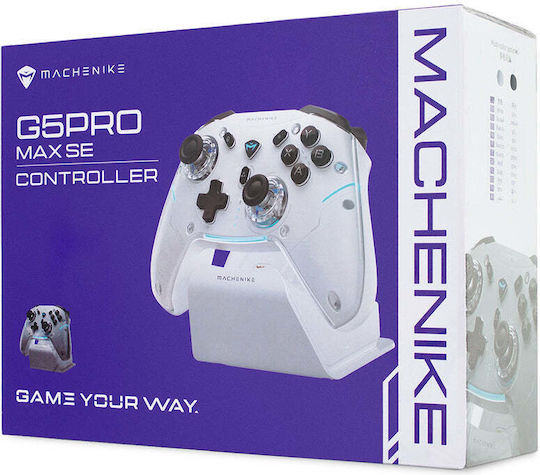 Machenike G5 pro Max With Charging Station Ασύρματο Gamepad για Android / PC / Switch / Switch 2 / iOS Λευκό