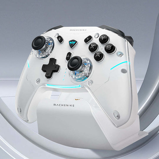 Machenike G5 pro Max With Charging Station Ασύρματο Gamepad για Android / PC / Switch / Switch 2 / iOS Λευκό