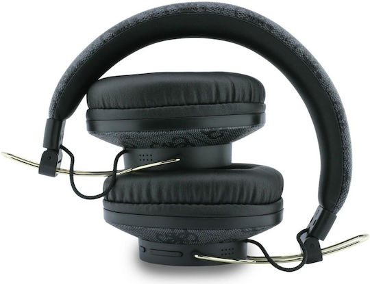Guess Triangle Logo Ασύρματα / Ενσύρματα Over Ear Ακουστικά Μαύρα