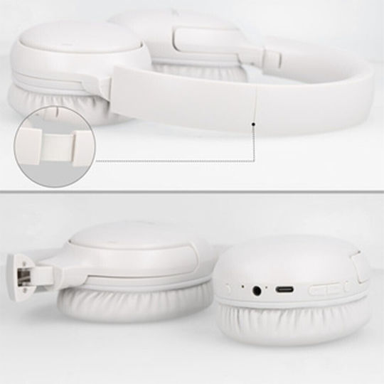 Blavec BO-12 Wireless / Wired Over Ear Headphones with 120 hours of Operation White