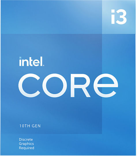 Intel Core i3-10105F 3.7GHz Επεξεργαστής 4 Πυρήνων για Socket 1200 σε Κουτί με Ψύκτρα