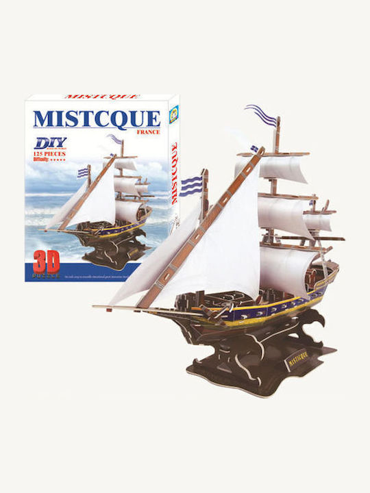Великденска Свещ С Играчка Diy Build My World 3d Пъзел Mistcque France Пиратски Кораб 125 Части