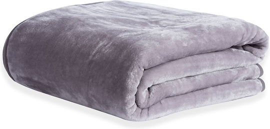 Nef-Nef Homeware Loft Одеяло Кадифе Двойно 220x240см Светлосиво