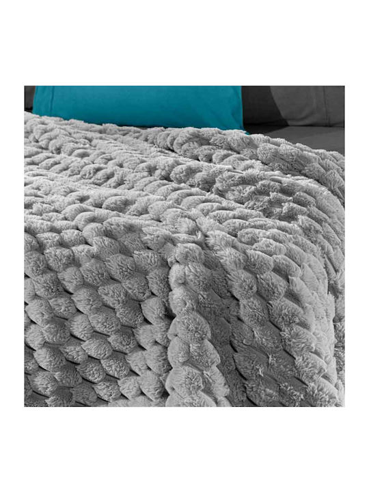 Guy Laroche Elixir Furry Blanket King Size 260x240cm Silver