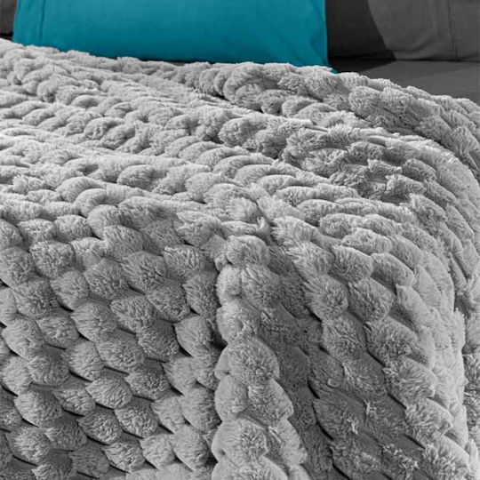 Guy Laroche Elixir Pătură Blănoasă King Size 260x240 cm Argintiu