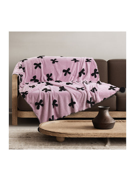 Das Home 1381 Fleece Blanket Sofa 130x170cm Lilac