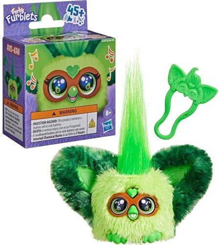 Hasbro Furby Plush Avocado Theme Green with Sound for 6+ Years 13 cm