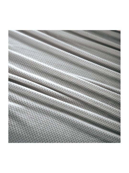 Guy Laroche Rombus Fleece Blanket Double 220x240cm Silver