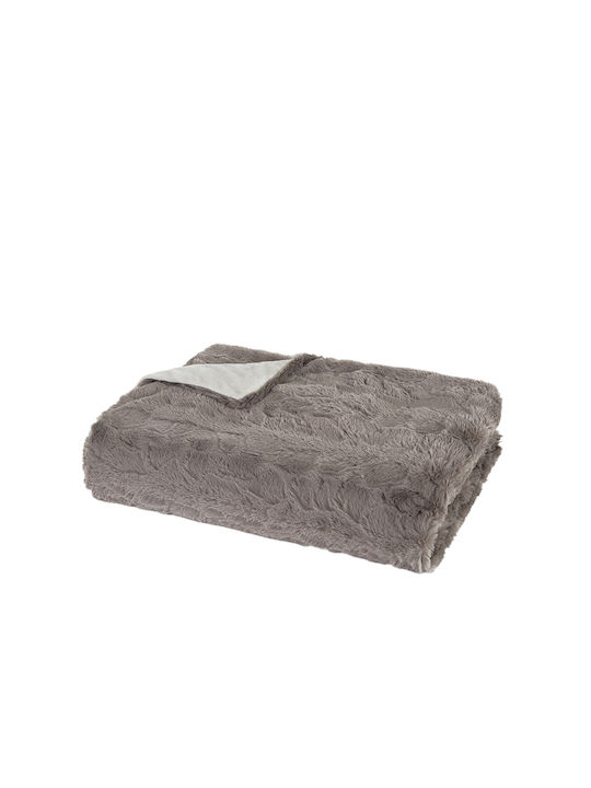 Nima Velure Κουβέρτα Γούνινη Καναπέ 130x170εκ. Cigar Beige
