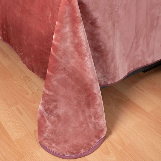 Silk Fashion Κουβέρτα Βελουτέ Υπέρδιπλη 220x240εκ. Σάπιο Μήλο 5206978075438