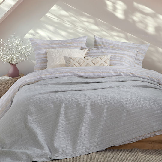 Nef-Nef Homeware Cool Κουβέρτα Πικέ Υπέρδιπλη 220x240εκ. L.Grey