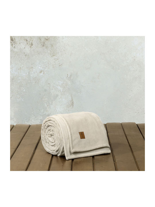 Nima Alpa Blanket Fleece Single 160x220cm Light Beige