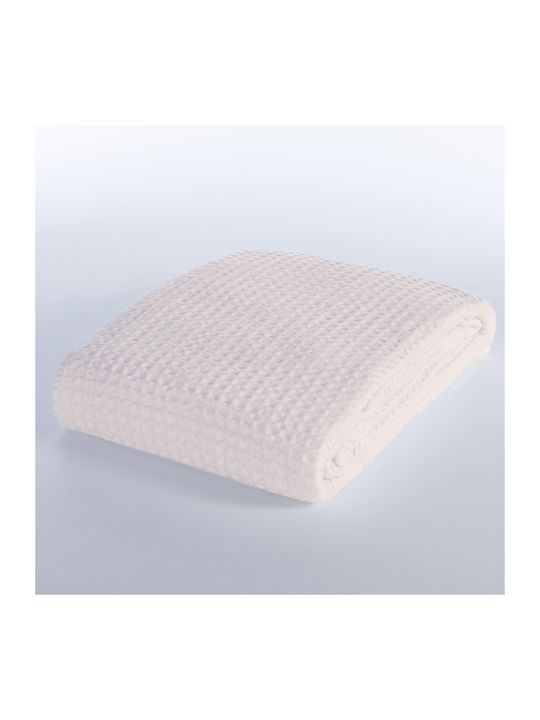 Nef-Nef Homeware New Golf Pique Blanket Single 160x240cm White
