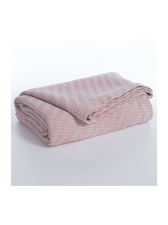 Nef-Nef Homeware Chevie Double Blanket 230x250cm Pink