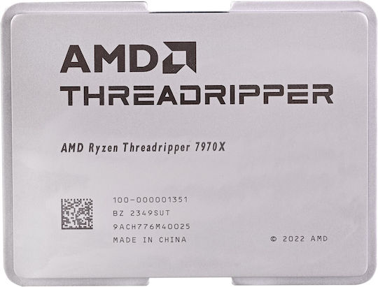 AMD Ryzen Threadripper 7970X 4GHz Επεξεργαστής 32 Πυρήνων για Socket sTR5 Tray