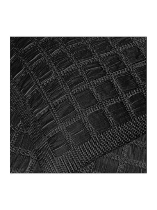 Down Town Home Κουβέρτα Πικέ Υπέρδιπλη 230x260εκ. Black