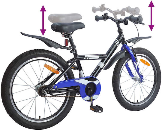 vidaXL 18" Kinderfahrrad Mountainbike Schwarz