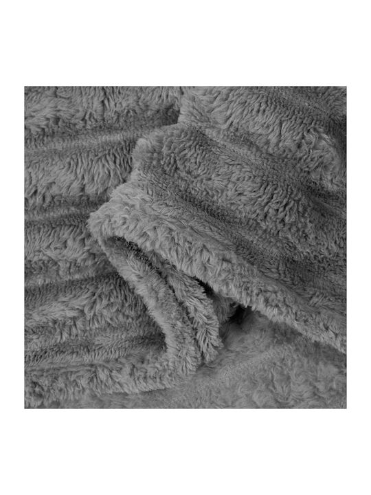 vidaXL Κουβέρτα Fleece Διπλή 200x150εκ. Σκούρο Γκρι 42016830